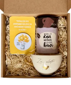 Paketek ZA ZLATO SRCE z voščilnico