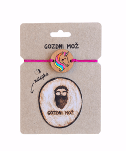 Otroška lesena zapestnica samorog Gozdni mož